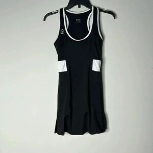 DUC Black White Womens Dominate 40+ UV Protective Tennis Dress Size XS